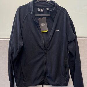 Mountain HardWear Microchill Full Zip Men's Black Lightweight Microfleece.